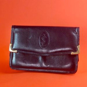 Yves Saint Laurent Vintage Navy Blue Clutch